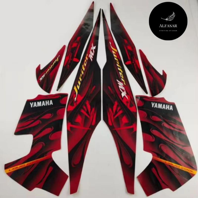 STICKER Striping YAMAHA JUPITER MX 135 Old 2008 Merah