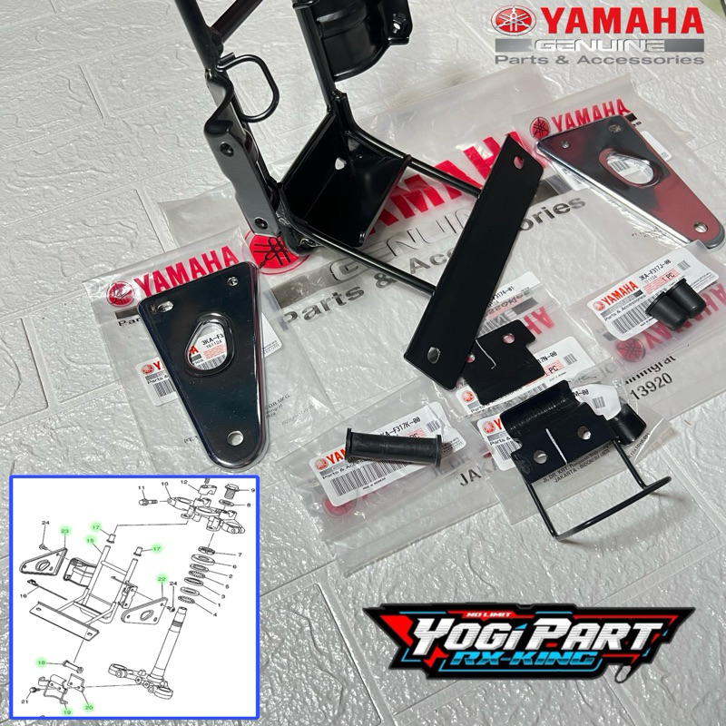 BRECKET LAMPU DEPAN DUDUKAN LAMPU DEPAN YAMAHA RXKING RX KING ORIGINAL 2007 2008 2009 ORIGINAL