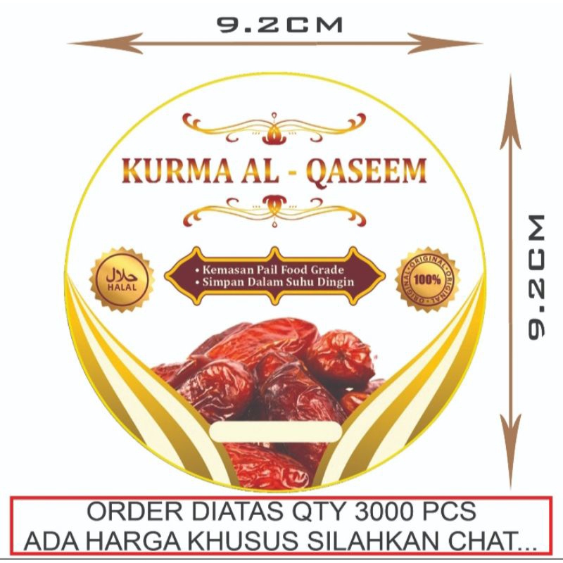 

STICKER KURMA / STICKER KURMA SUKARI / LABEL KURMA / BEST SELLER / KURMA SUKARI