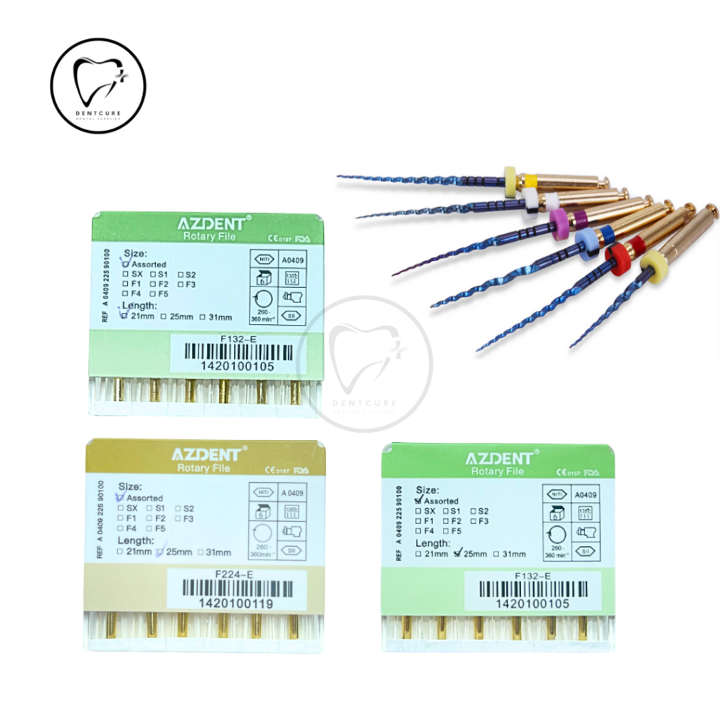 Dental Protaper Rotary AZDENT Pro Blue SX-F3 21 mm 25 mm Pro Gold SX-F3 25mm