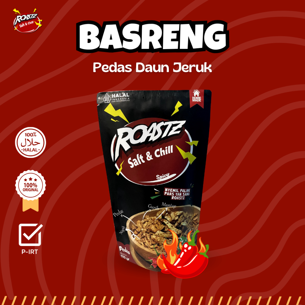 

BASRENG ROASTZ Daun Jeruk Pedas dan Original Daun Jeruk 110gr