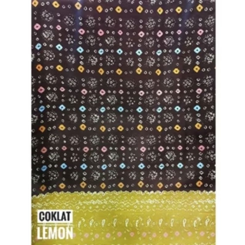 Kain Jumputan Motif Bahan Sutra Dobby Meteran