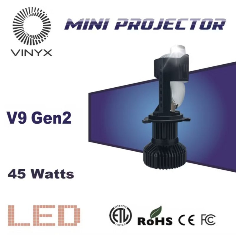 lampu LED Hedlamp projie H4 mini lens 50 watt mobil motor