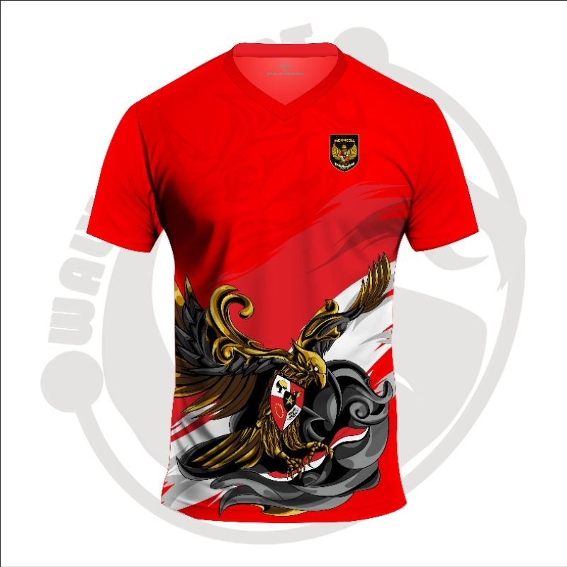 BEST SELLER JERSEY TIMNAS MERAH PUTIH BAJU OLAHRAGA VOLLY FUTSAL BADMINTON PRINTING