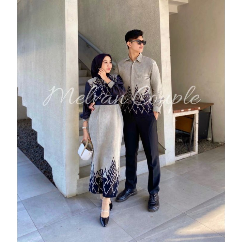 BAJU COUPLE TENUN - DRESS KARTINI COUPLE PASANGAN - BAJU TENUN COUPLE PASANGAN
