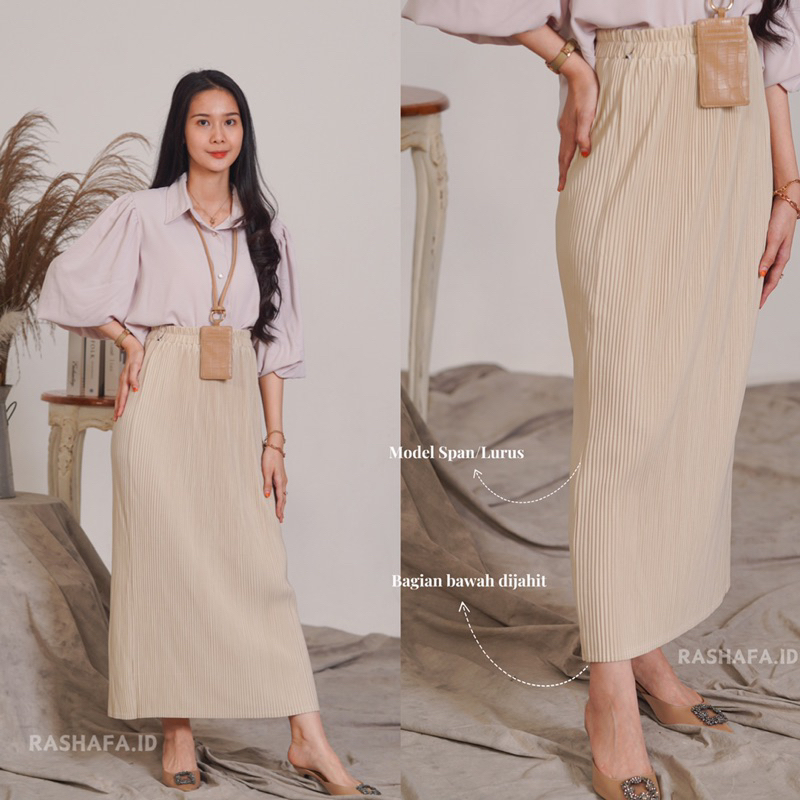 Rok Span Plisket Lidi Premium | Rok Plisket Lidi Span | Rok Span Lidi 08
