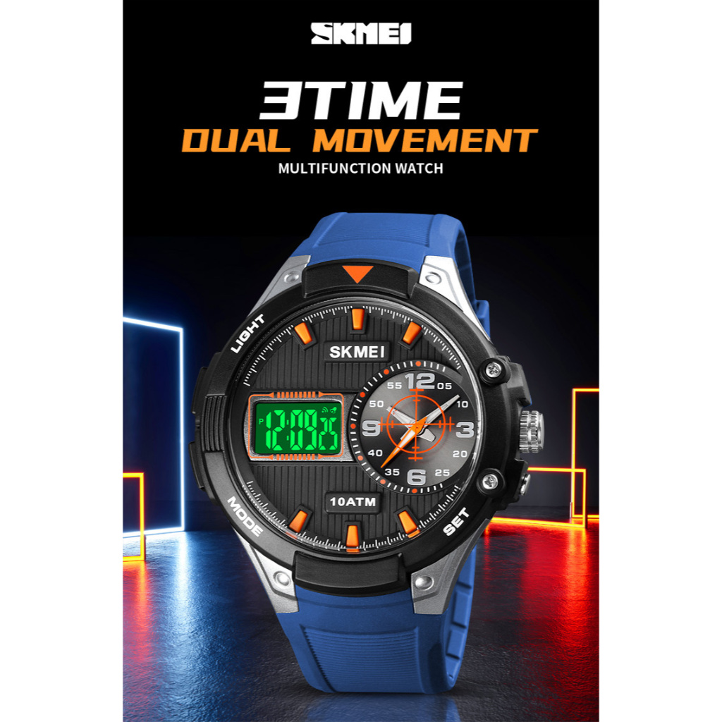 SKMEI 1761 Original Jam Tangan Pria Dual Time Tahan Air