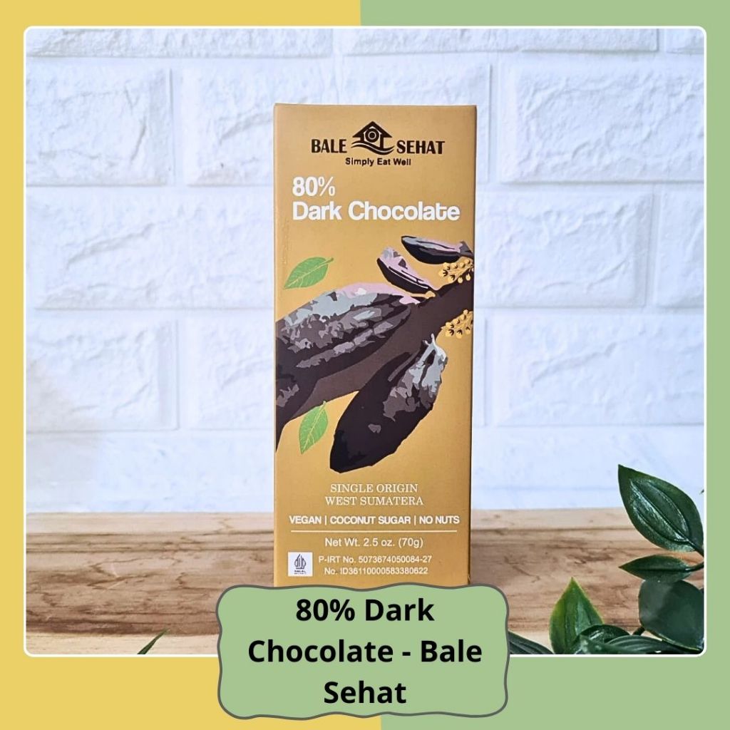 

SHIHA - Dark Chocolate 80% Vegan 75 gr - Bale Sehat