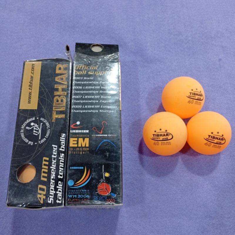 Bola Pingpong Merk TIBHAR 40mm Isi 3 Bola Tenis Meja SuperSelected
