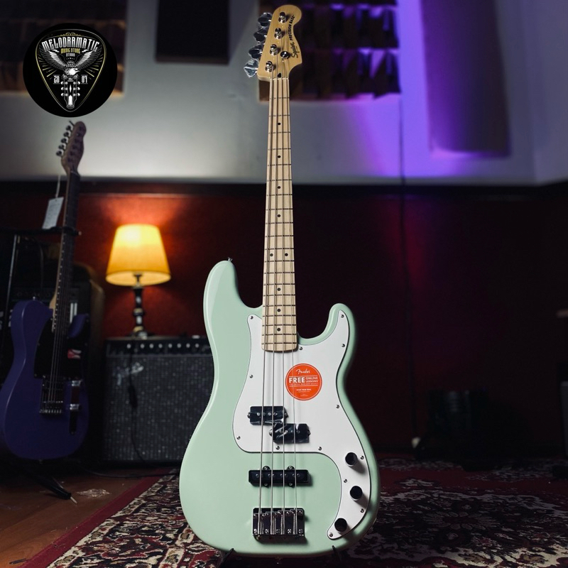 BASS ELECTRIC SQUIER FSR AFFINITY PRECISION PJ BASS MAPLE FB SURF GREEN