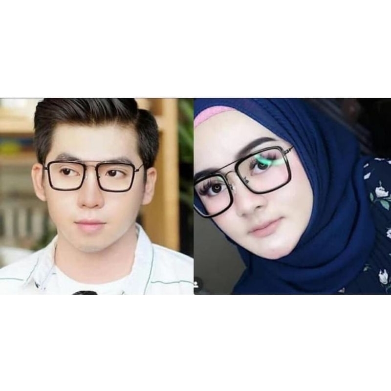 kacamata aviator kotak paket lensa photocromic antiradiasi bluecromic