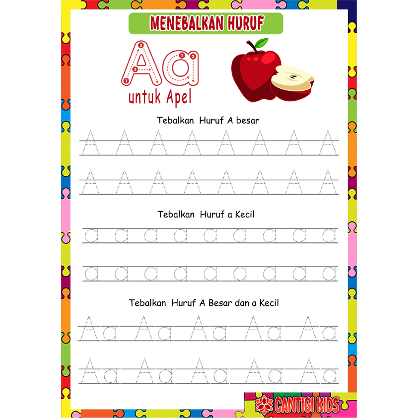 worksheet buku edukasi anak 2-3 tahun