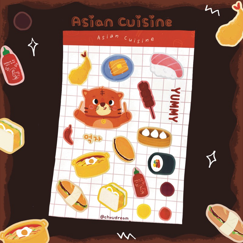 

Sticker Sheet A6 | Asian Cuisine Edition