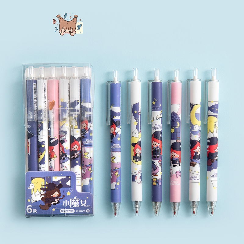 

TERAVORITE! PULPEN GEL MEKANIK ISI 6 PCS MOTIF MAGICAL WICKED WITCH 0,5MM TINTA HITAM