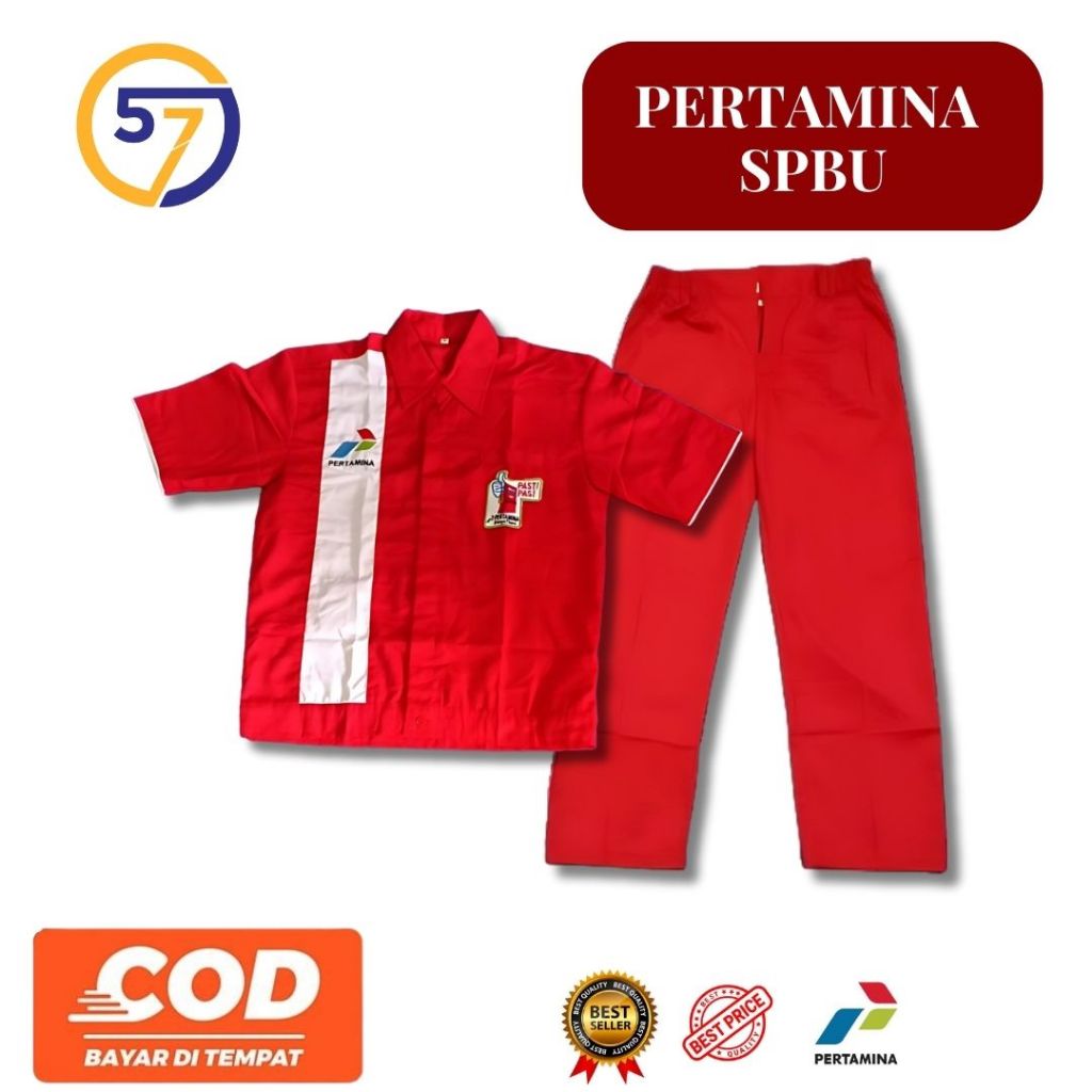 Seragam Spbu Operator Baju Celana Spbu Seragam Spbu Merah Seragam Pertamina Baju Spbu Celana Spbu