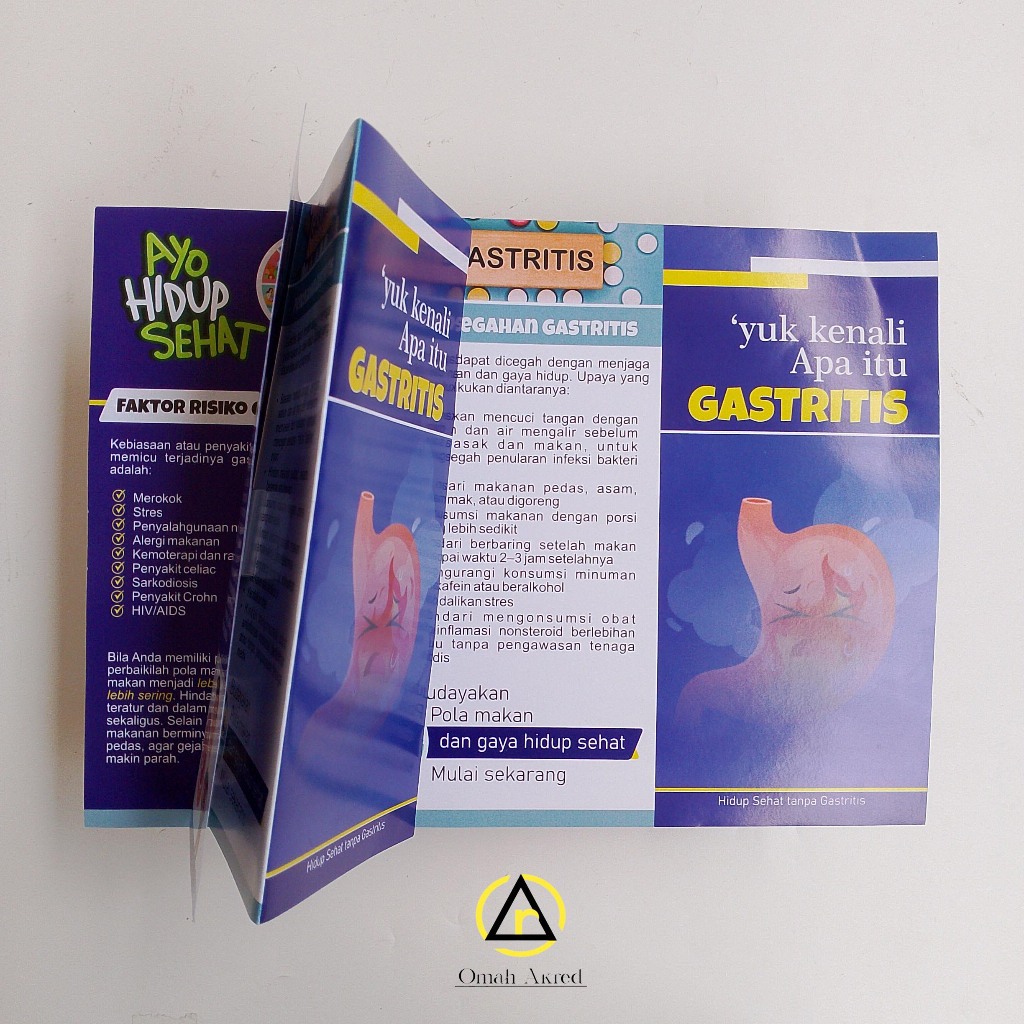 

Leaflet Gastritis - Leaflet Inflamasi lapisan Lambung - Leaflet PTM