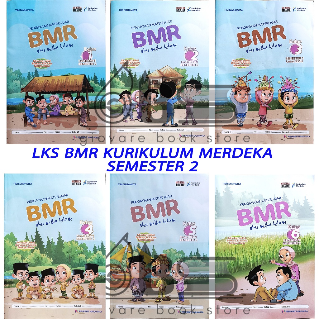 LKS BMR KELAS 1 2 3 4 5 6 NARAWITA KURIKULUM MERDEKA ORIGINAL | LKS BUDAYA MELAYU RIAU SD NARAWITA K