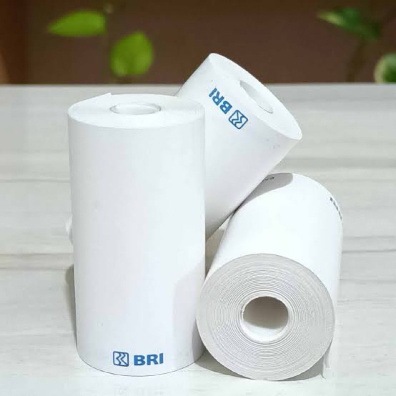 

kertas struk thermal logo BRI 57x30 mm paket 10 pcs full kertas