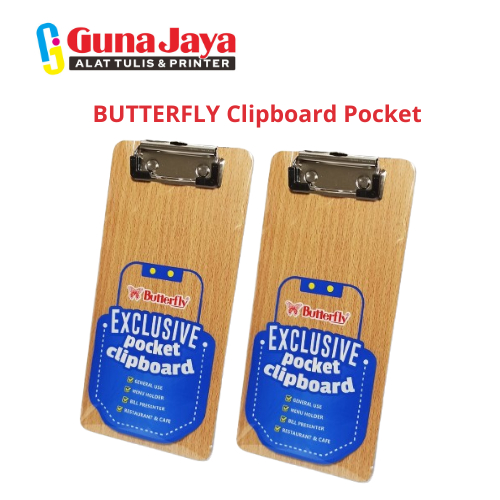 

BUTTERFLY Clipboard Pocket - Papan Klip dengan Kantong Penyimpanan untuk Dokumen