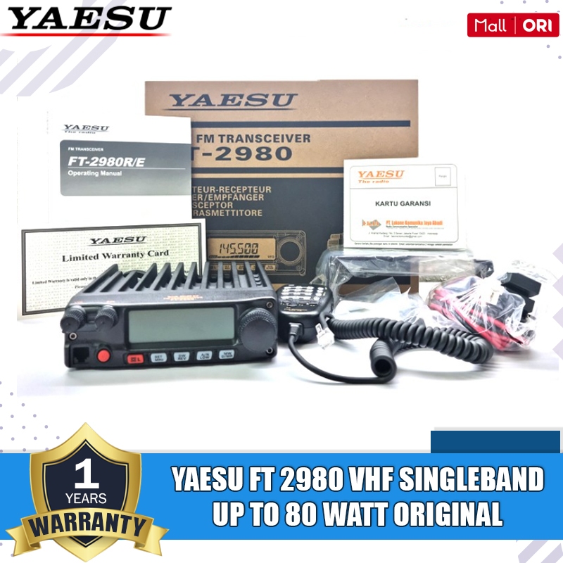 YAESU Ft 2980 Vhf 80 Watt Ft2980 Ft-2980 Radio Rig Yaesu FT 2980 Up To 80W Original Garansi