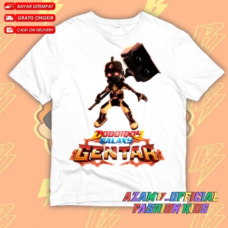 Kaos Anak Baju Anak Boboiboy Gentar Free Nama / Kaos Tshirt Anak Boboiboy Galaxy Gentar Boboiboy Ele