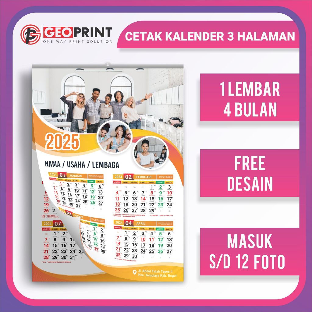 

Cetak Kalender Dinding 3 Halaman Custom Kalender Foto Sendiri Tahun 2025 Foto Sendiri Ukuran A3