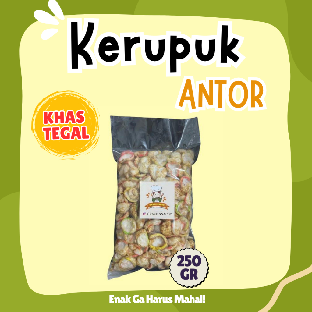 

KERUPUK ANTOR 250 GR KHAS TEGAL - Grace Snack