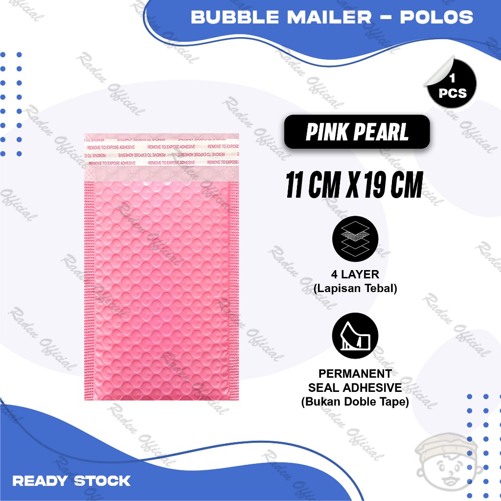 

Plastik Packing BUBBLE MAILER Pink Kantong Polybubble Amplop Bubble Envelope Polymailer Olshop Polos Ukuran 11X19