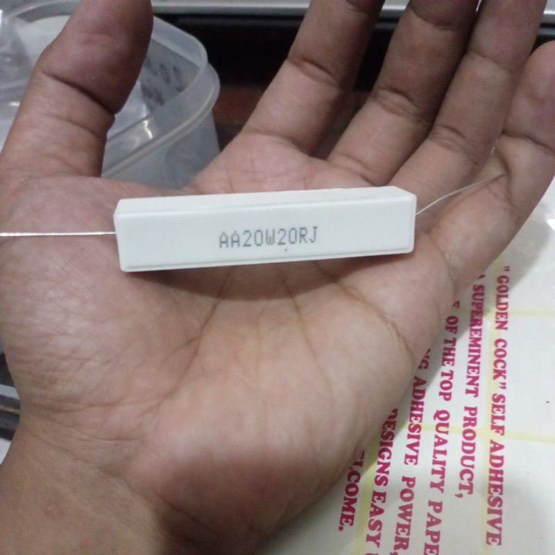 RESISTOR 20R 20 WATT RESISTOR KAPUR 20 OHM 20 WATT RESISTOR SOFT START ANTI JEGLEK