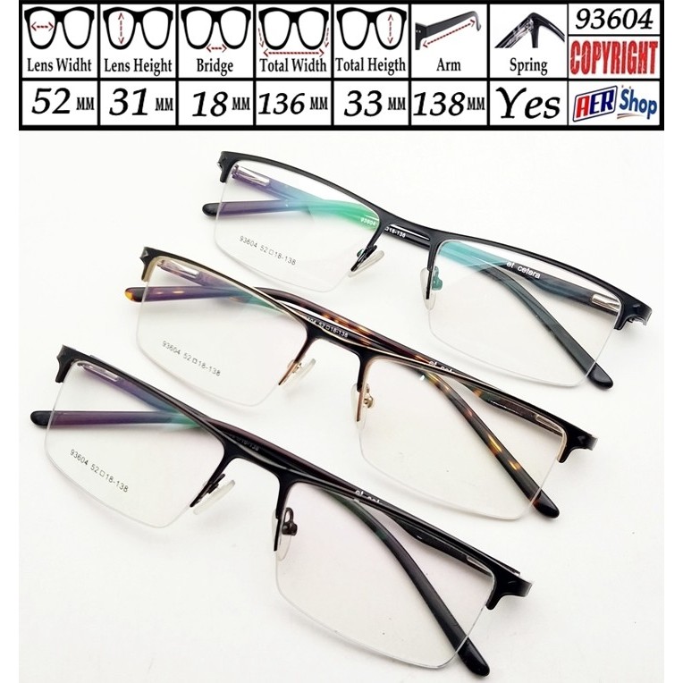 kacamata half frame minus ET CETERA PARIS frame kacamata minus premium