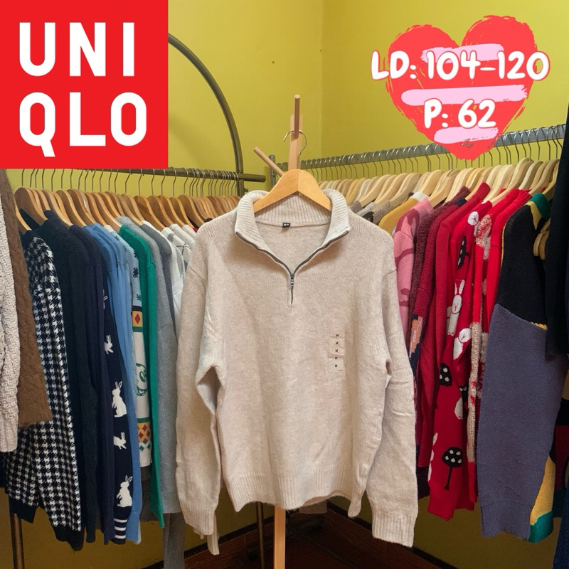 atasan rajut HALF ZIPPER brand