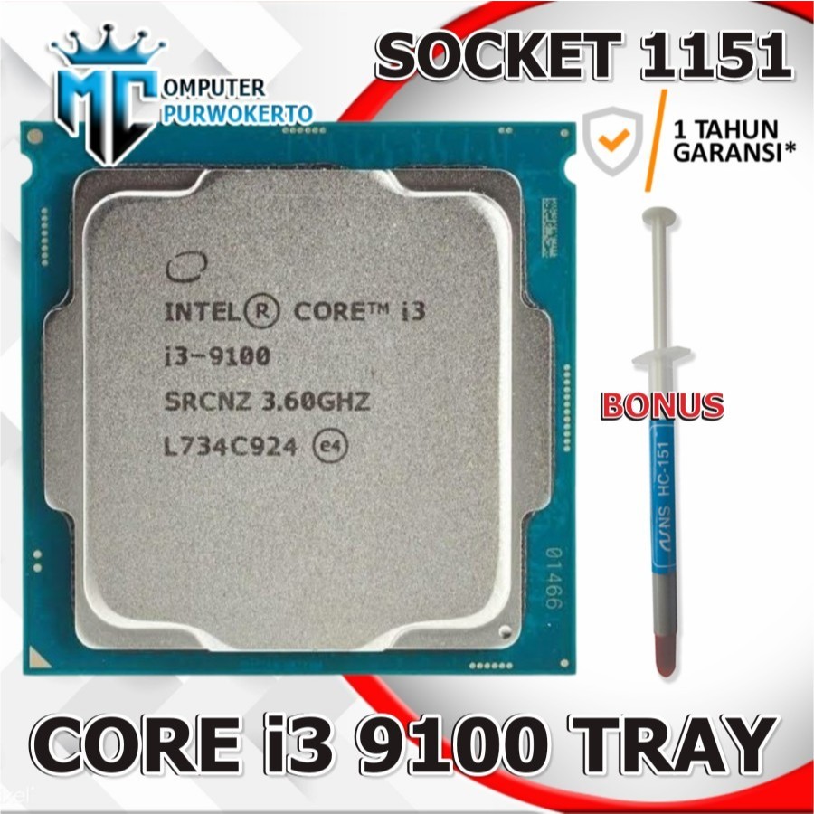 Prosesor / Processor Intel Core i3 9100 Socket LGA 1151 Gen 9 Coffe Lake