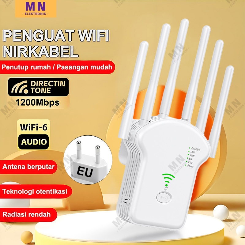 Penguat Sinyal WIFI 300M Wireless Wifi Range Extender 5G Dual Band EU Repeater 4/6 Antena Jaringan R