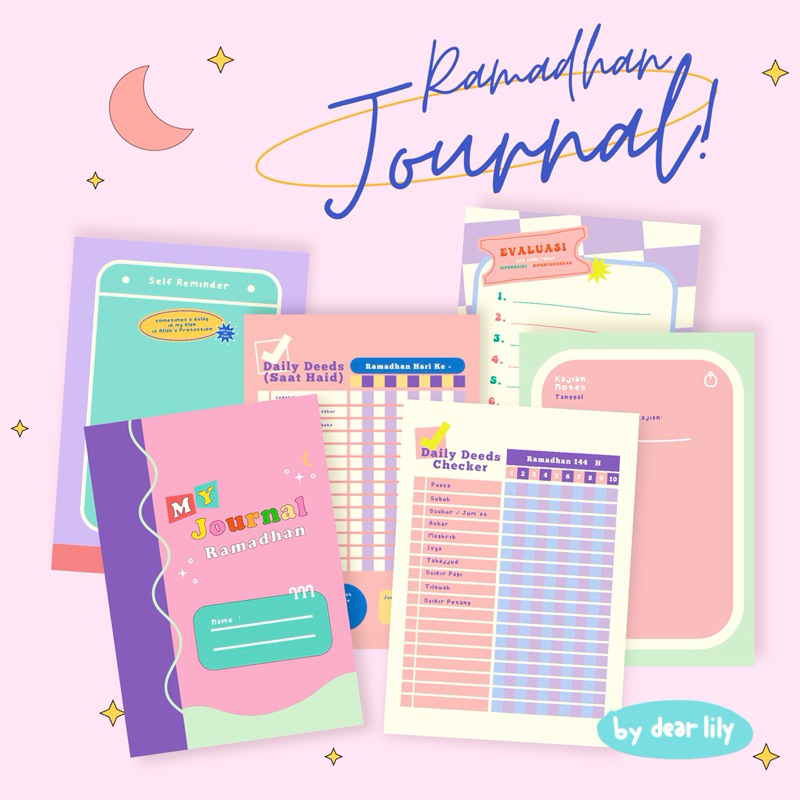 

Dear Lily - Ramadhan Planner 2025 / 1446 H / Planner Ramadhan Aesthetic Qur’an Tracker Puasa Tracker Catatan Kajian / Planner Muslim Lucu Estetik Pastel