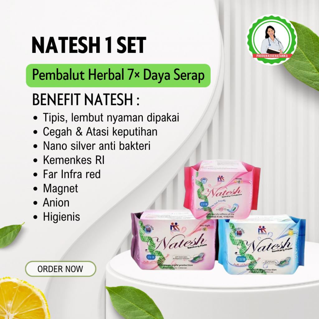 Natesh Pembalut Promo (Paket Hemat) Natesh Pantyliner Natesh Day Natesh Night