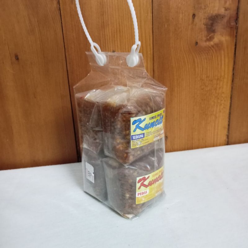 

Sambel Pecel Kuncit mix rasa pedas dan sedang 400 Gram isi 4