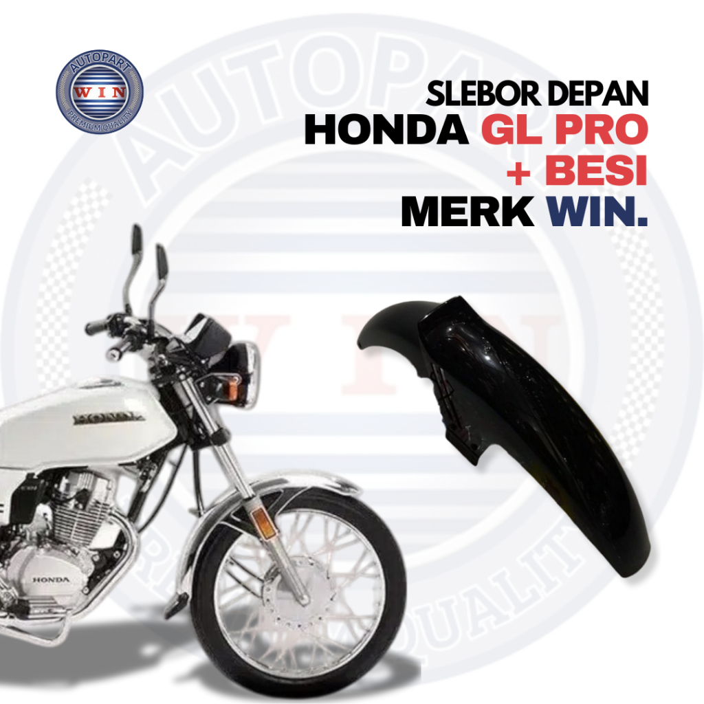 Slebor Depan GL Pro + Besi || Selebor Spakbor Spatbor Fender Motor Honda GL Pro + Besi Merk Win