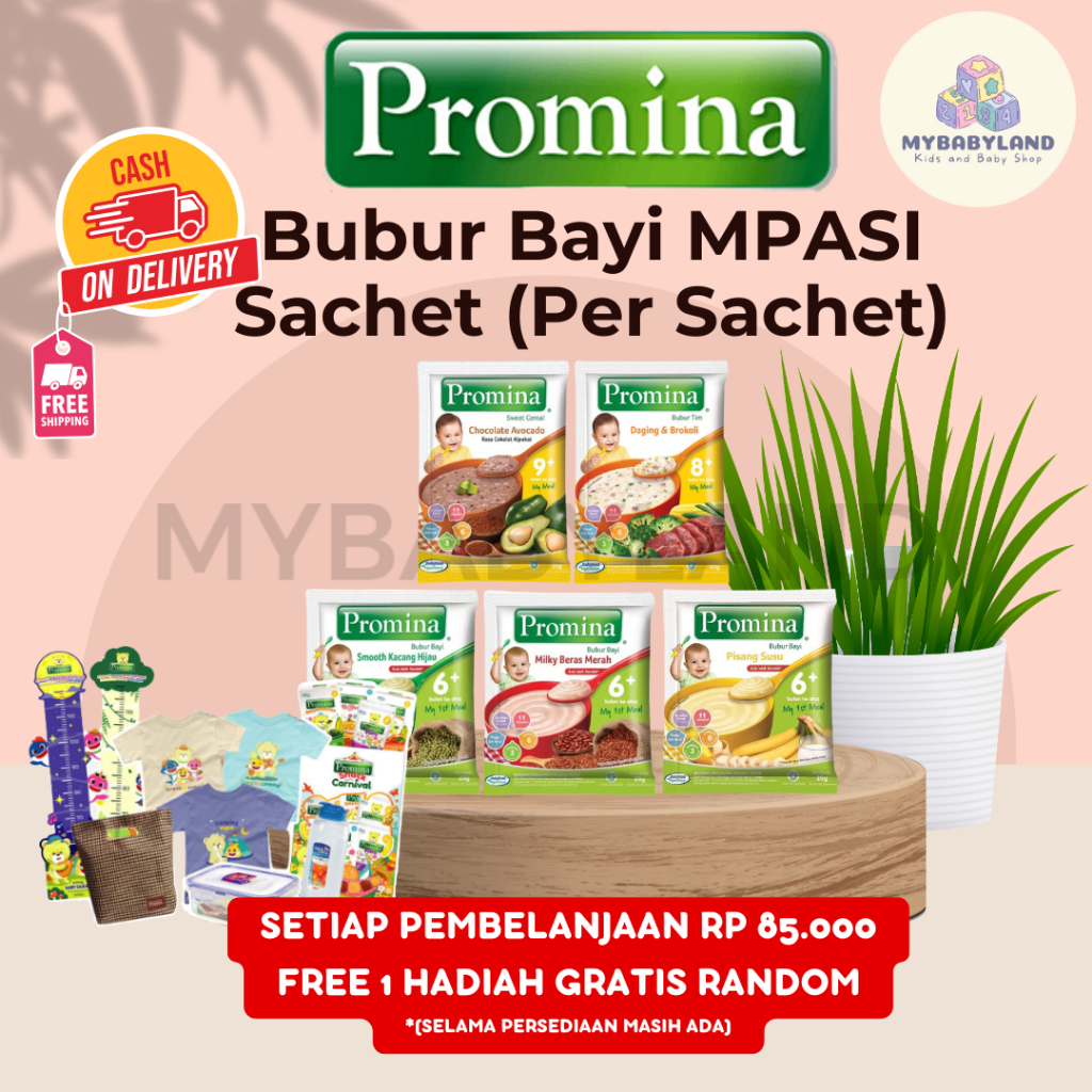 Promina Bubur Bayi MPASI BAYI Sachet | Promina Sachet | Promina Bubur 6+ | Promina Bubur 8+ | Promin