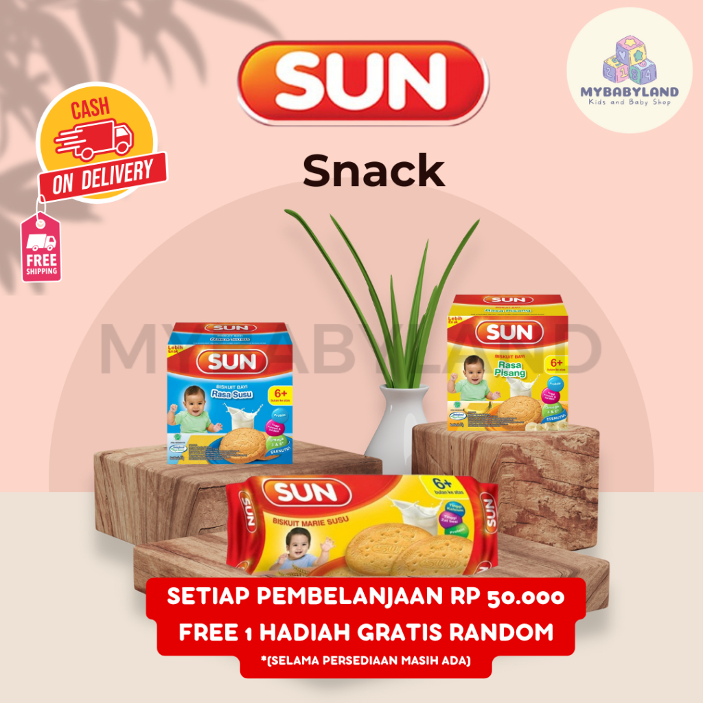 SUN Snack Bayi | Sun Marie Biskuit | Sun Rusk Susu | SUN Biskuit Marie Susu | Sun Baby Rusk | Biskui