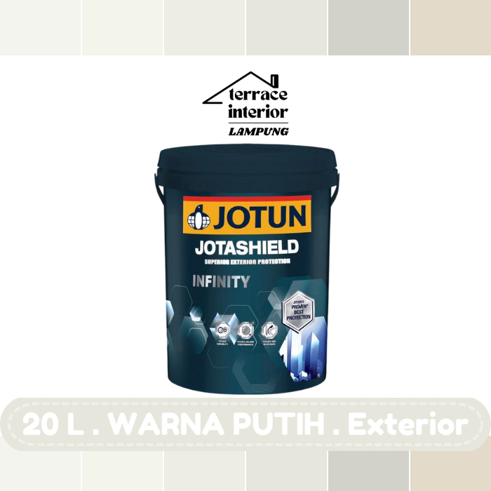 Cat Tembok Jotashield Infinity Exterior Jotun warna Putih 20 L