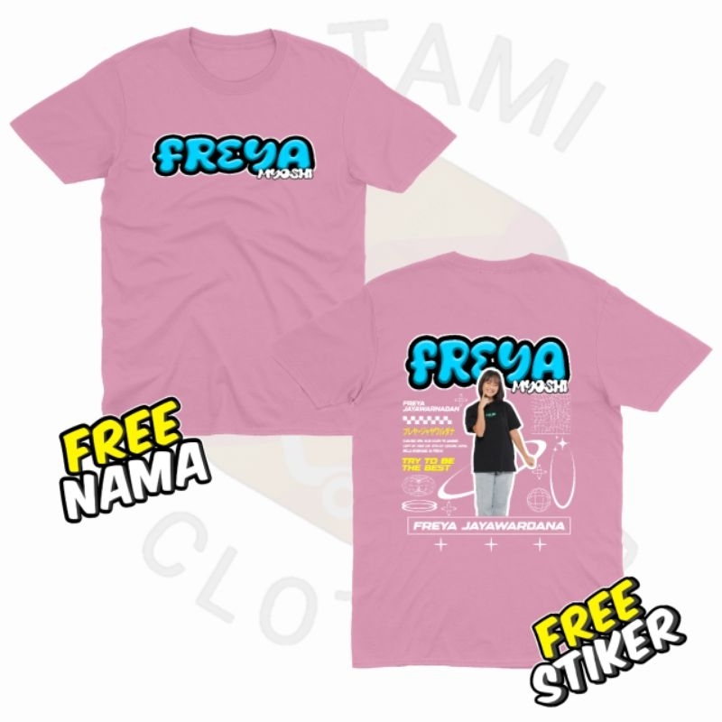 (BISA COD) BAJU KAOS ANAKN JKT48 FREYA FREE NAMA FREE STIKER JKT48