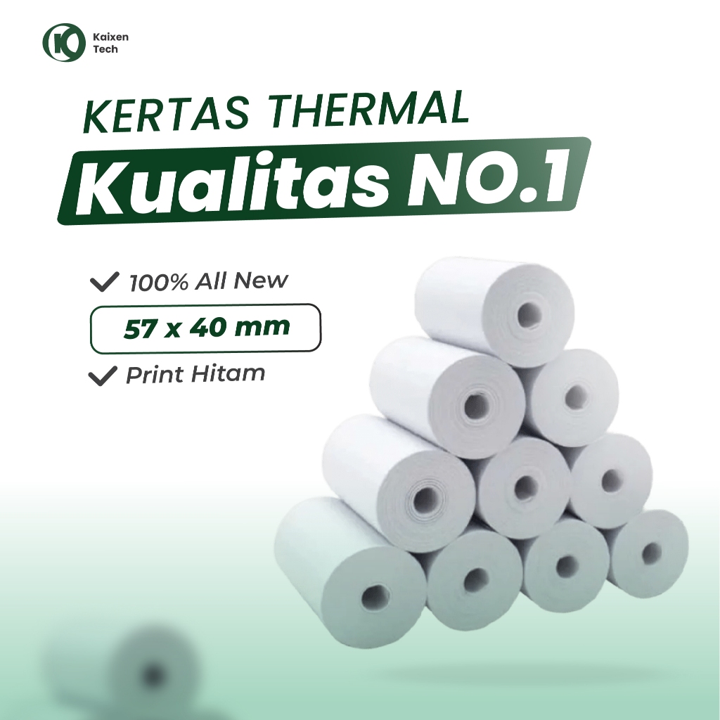 

Kertas Thermal 57x40 mm Printer Kasir Depot / Restaurant / Cafe