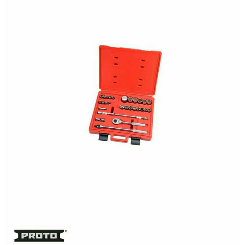 Proto 1/2" Drive 29 Piece Metric Socket Set - 12 Point-J54212