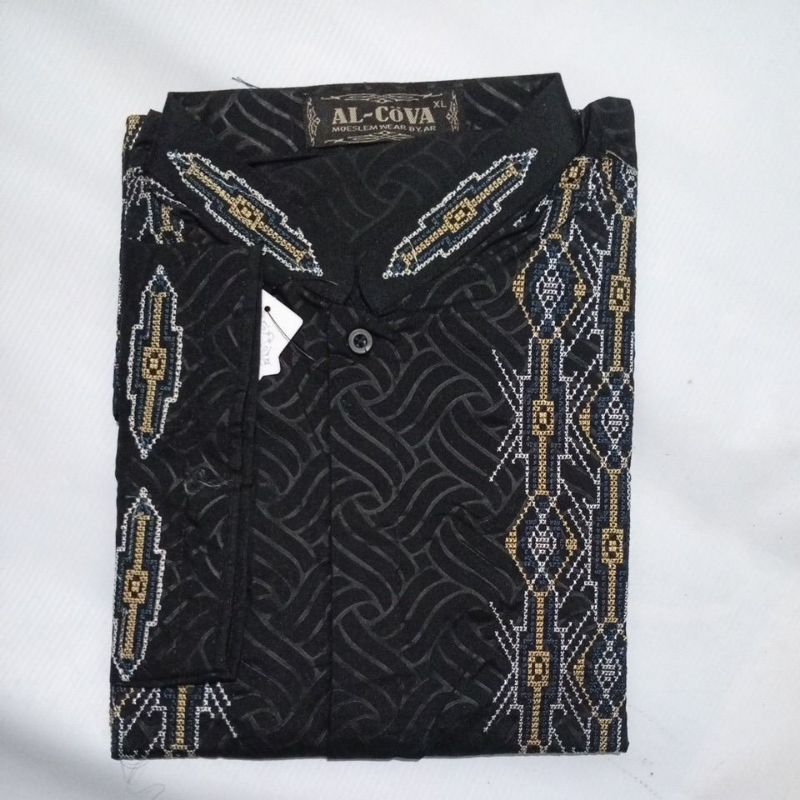 baju koko pria katun emboss premium