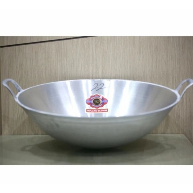 Wajan Aluminium Wajan Cor Wajan Super SP 22 Merah Penggorengan