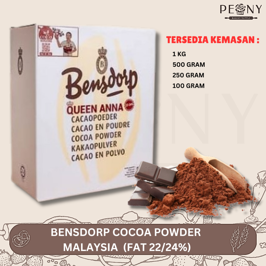 

BENSDORP QUEEN ANNA (MALAYSIA)/ COKLAT BUBUK KEMASAN REPACK (FAT 22/24%)