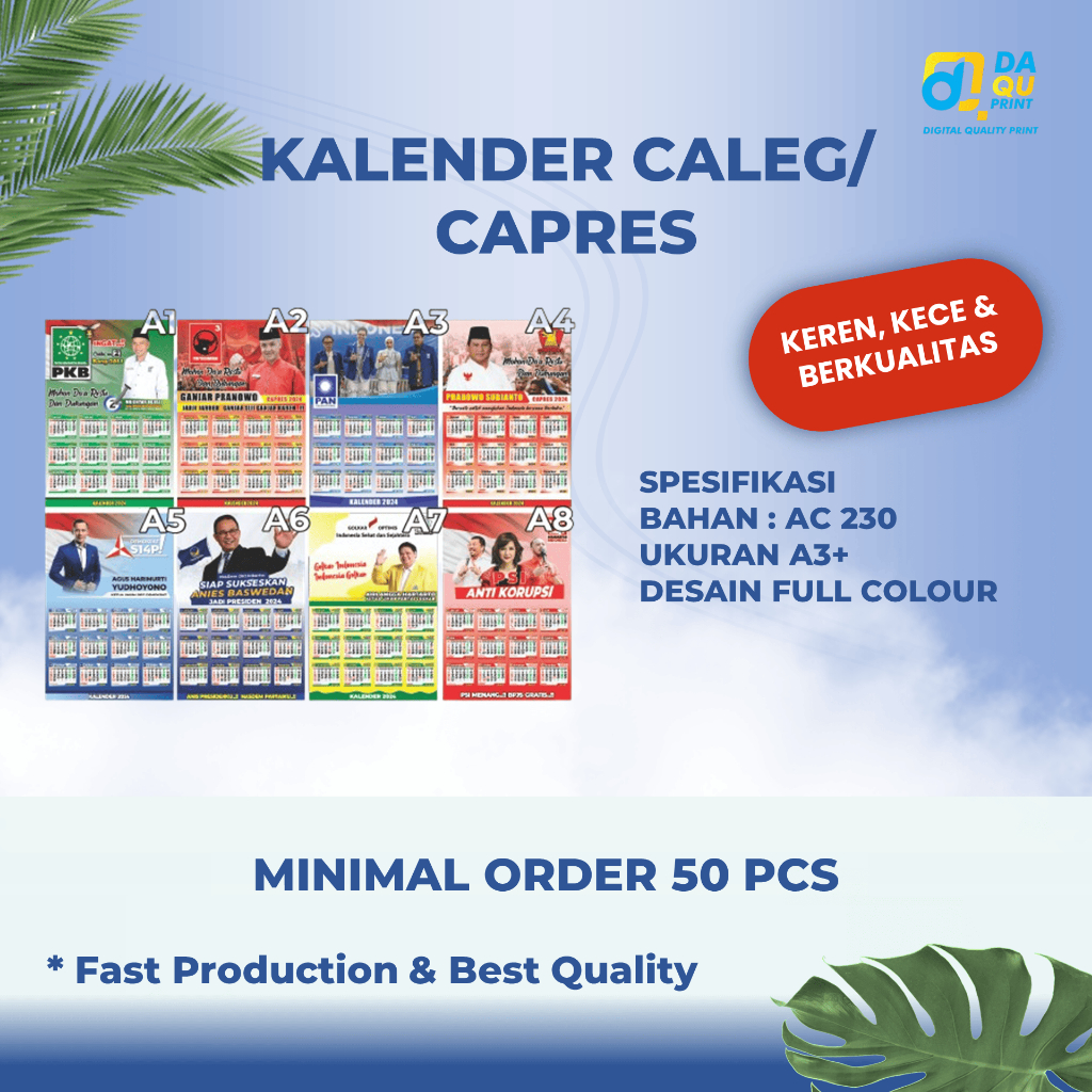 

KALENDER CALEG, KALENDER CAPRES, KALENDER 2024, KALENDER A3 - CETAK KALENDER PEMILU 2024 TERMURAH