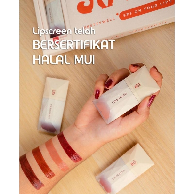 Lipscreen Prettywell uv filter spf30 lulus uji in vitro halal
