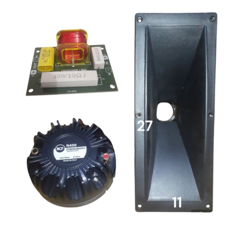 Paket Tweeter RCF N450 Plus Corong 11x27 Dan Crossover Tweeter