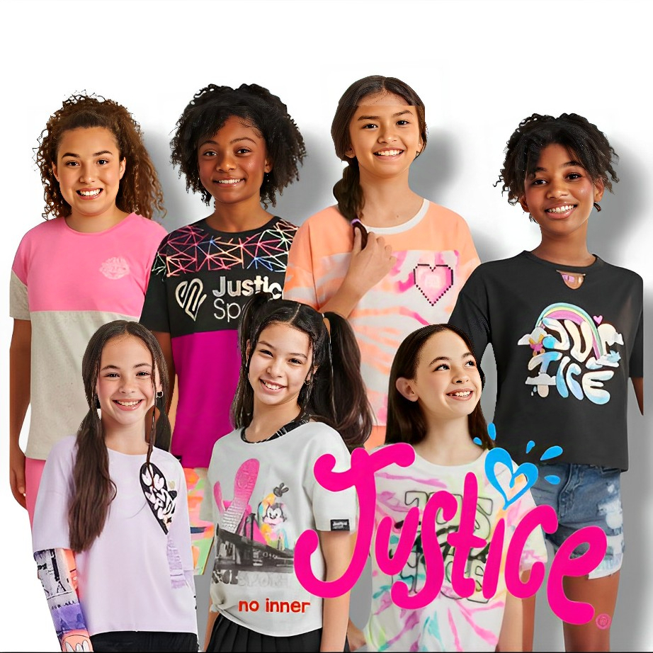 Atasan anak perempuan model crop top dari Justice original